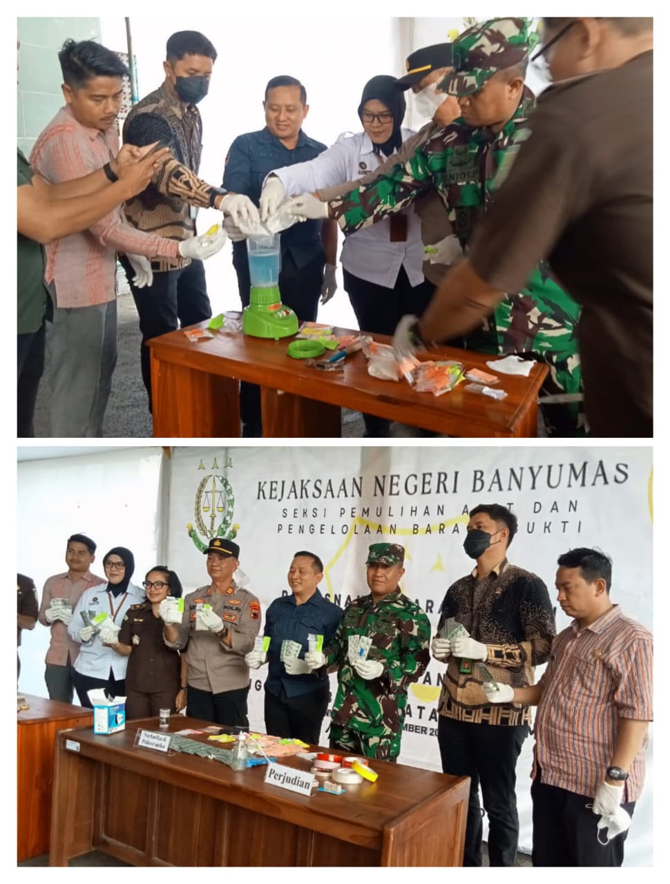 Kejari Banyumas Musnahkan Barang Bukti Kasus Pidana Inkracht 2024–2025