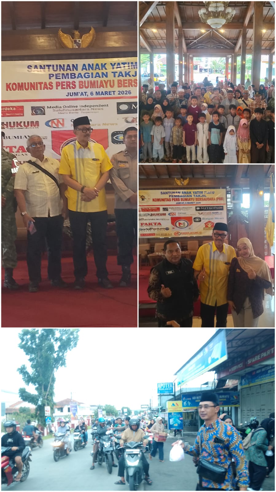 Komunitas Pers Bumiayu Bersaudara (PBB) Brebes Selatan Berbagi di Bulan Ramadan, Santuni 55 Anak Yatim Piatu Sekaligus Berbagi Takjil