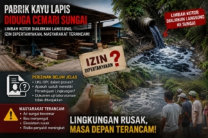 Diduga Buang Limbah ke Sungai, Pengelolaan Limbah CV Sinar Sengon Mas Disorot, DLH Minta Laporan Resmi