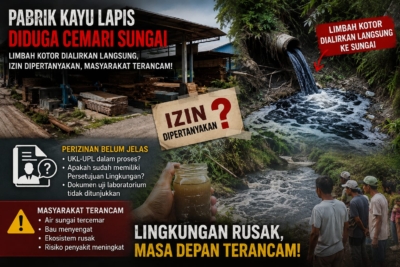 Diduga Buang Limbah ke Sungai, Pengelolaan Limbah CV Sinar Sengon Mas Disorot, DLH Minta Laporan Resmi