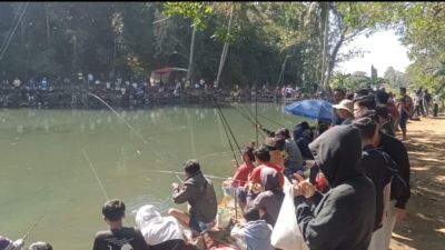 Lomba mancing ikan memperingati HUT RI ke 81 sekaligus Pengenalan Danau Munjulluhur Desa Karangbanjar