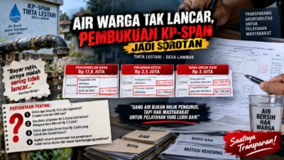Air Warga Tak Lancar, Pembukuan KP-SPAM Tirta Lestari Disorot: Rp17,8 Juta hingga “Pinjaman Ketua” Dipertanyakan