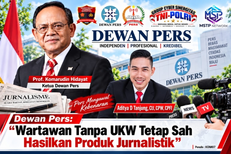 DEWAN PERS : WARTAWAN TANPA UKW TETAP SAH HASILKAN PRODUK JURNALISTIK