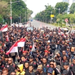 Aksi Damai Ribuan Anggota LSM Harimau di Kawasan MNC Tower Jakarta Pusat : Massa dari 8 Provinsi Turun ke Jalan