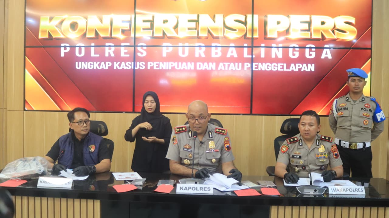 Beraksi 15 Kali, Pelaku Penipuan dan Penggelapan Ditangkap Polres Purbalingga